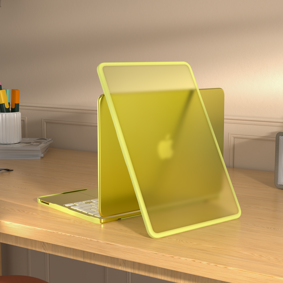 Apple MacBook Neo (13-inch) - Yellow/Clear - Shockproof Laptop Hard Case with Reinforced Edge
