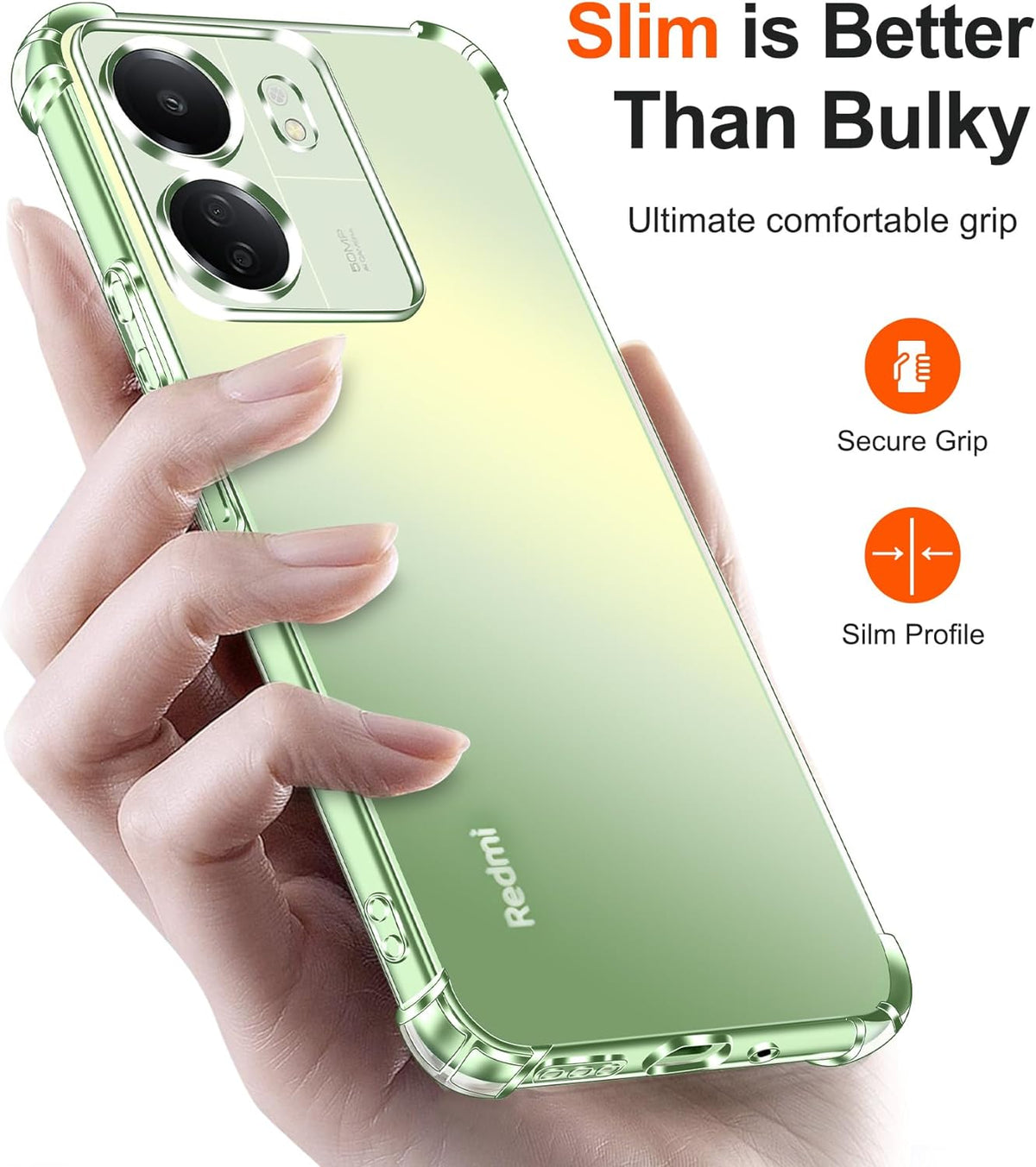 Xiaomi Redmi 13C Hoesje - Transparant - Anti Shock Back Cover