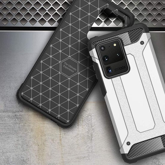 Samsung Galaxy S20 Ultra Hoesje - Zwart - Armor Back Cover