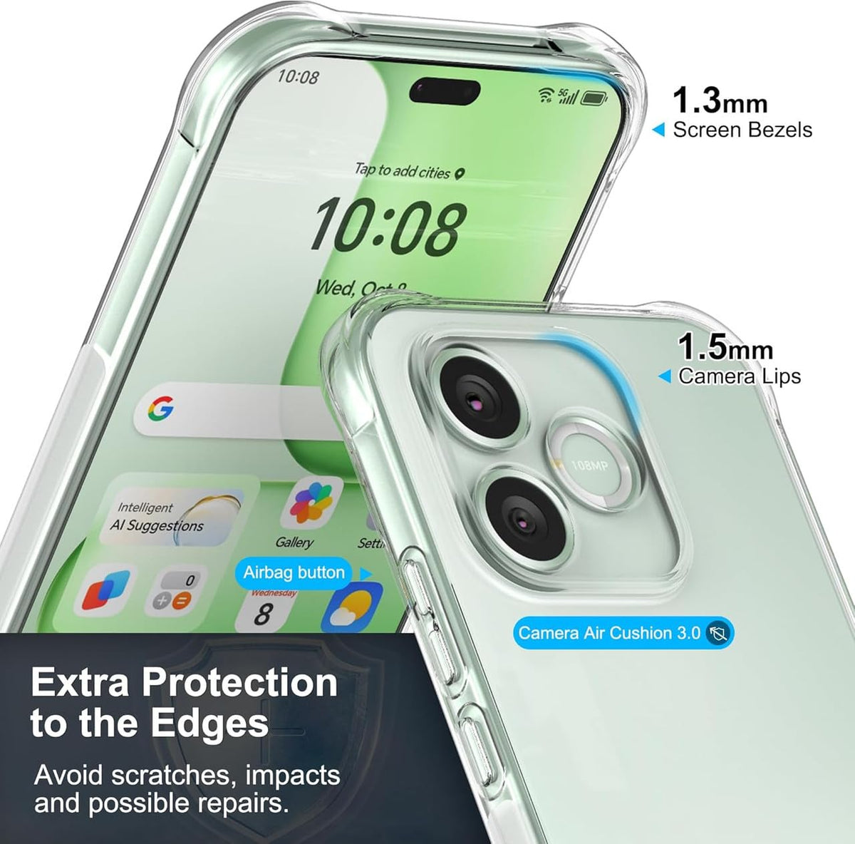 Honor 600 Lite 5G Case - Clear - Shockproof Back Cover