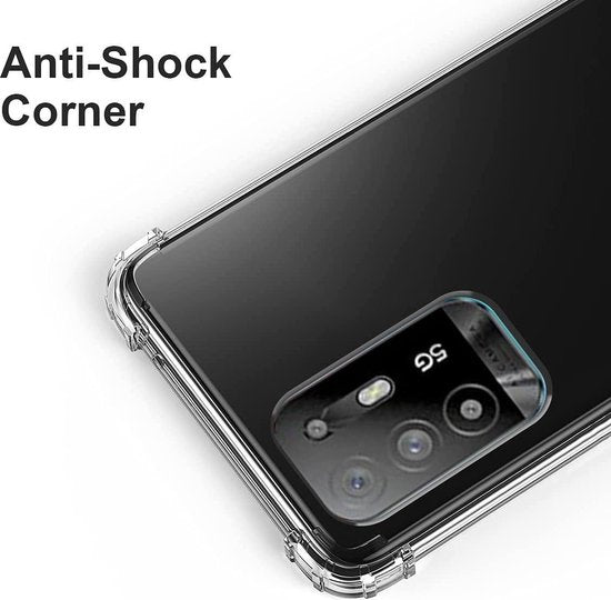 Oppo A94 5G Hoesje - Transparant - Anti-Shock Back Cover