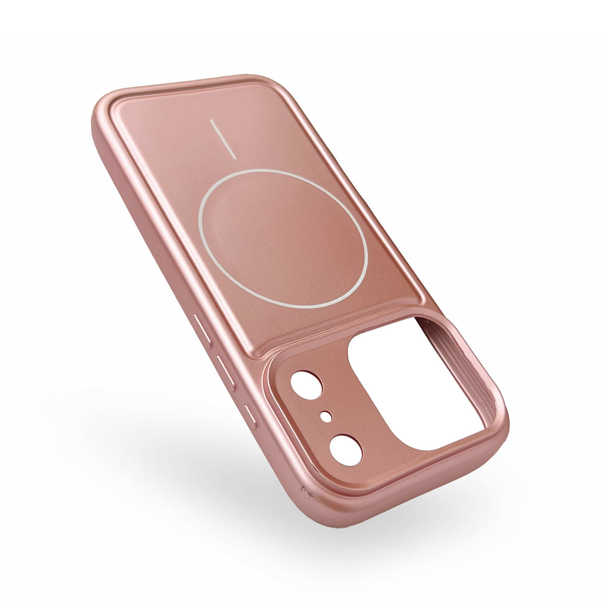 Apple iPhone 17 Pro Hülle - Metallic Rosa - Mattes Silikon-MagSafe-Backcover
