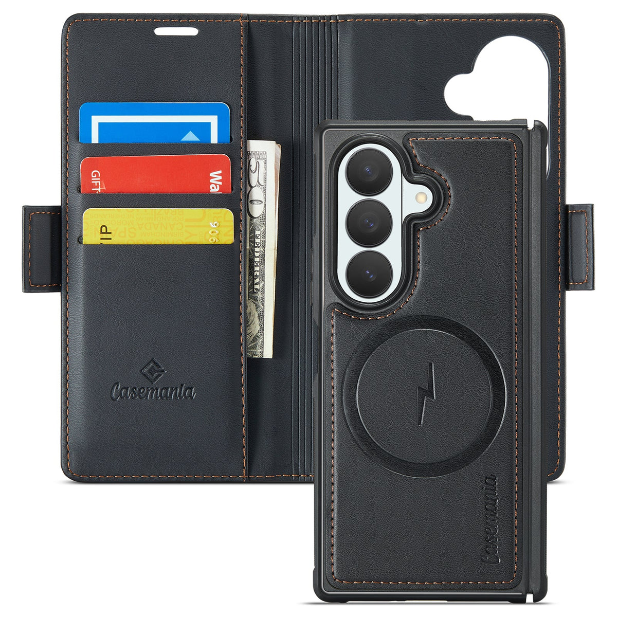 Samsung Galaxy Z Fold8 Ultra Case - Charcoal Gray - 2-in-1 MagSafe Wallet Case