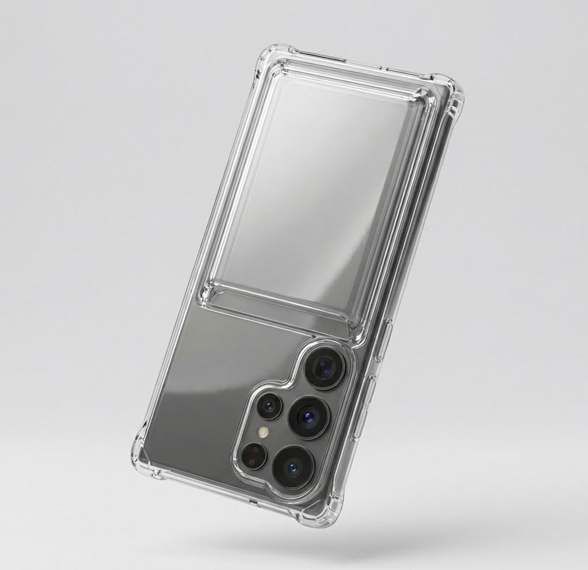 Samsung Galaxy S26 Ultra Case - Clear with Card Holder - Shockproof Back Cover with Card Holder