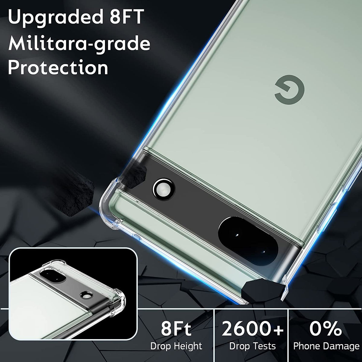 Google Pixel 6a Hoesje - Transparant - Anti-Shock Back Cover