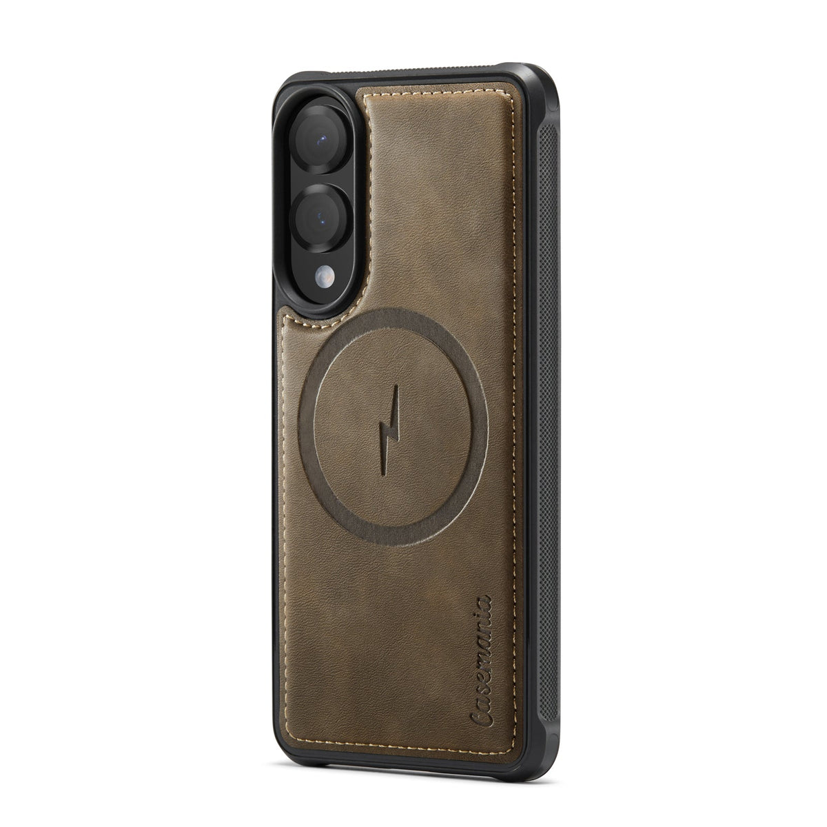 Samsung Galaxy S25 Edge Case - Sienna Brown - Faux Leather MagSafe Back Cover