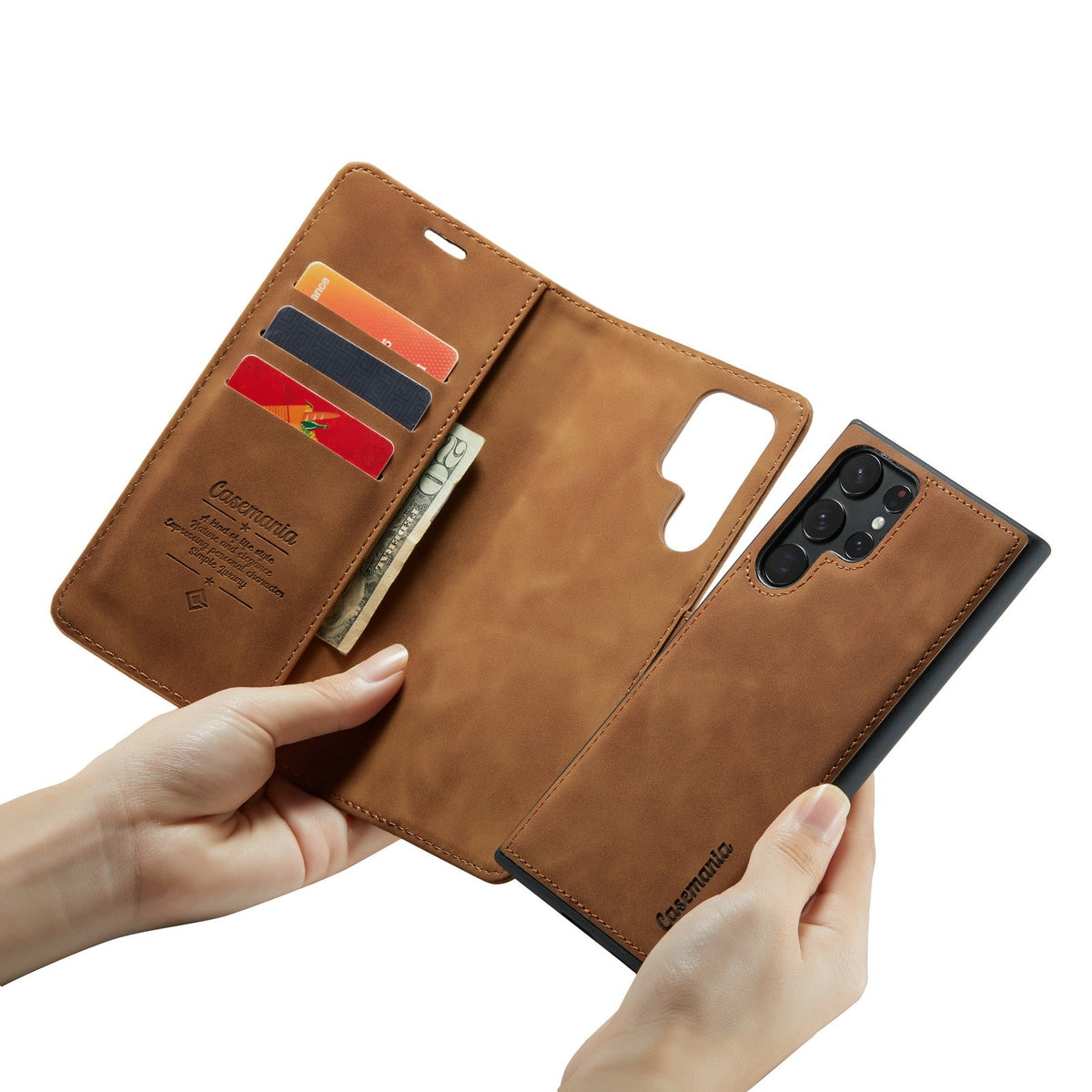 Samsung Galaxy S24 Ultra Case - Sienna Brown - 2-in-1 Wallet Case