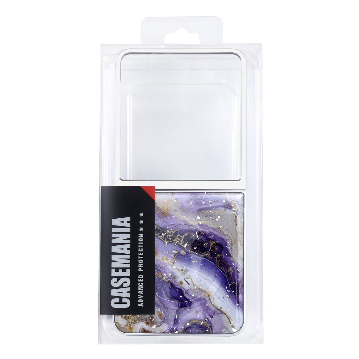 Samsung Galaxy Z Flip 7 Hoesje - Paars - Marmer Glitter MagSafe Back Cover