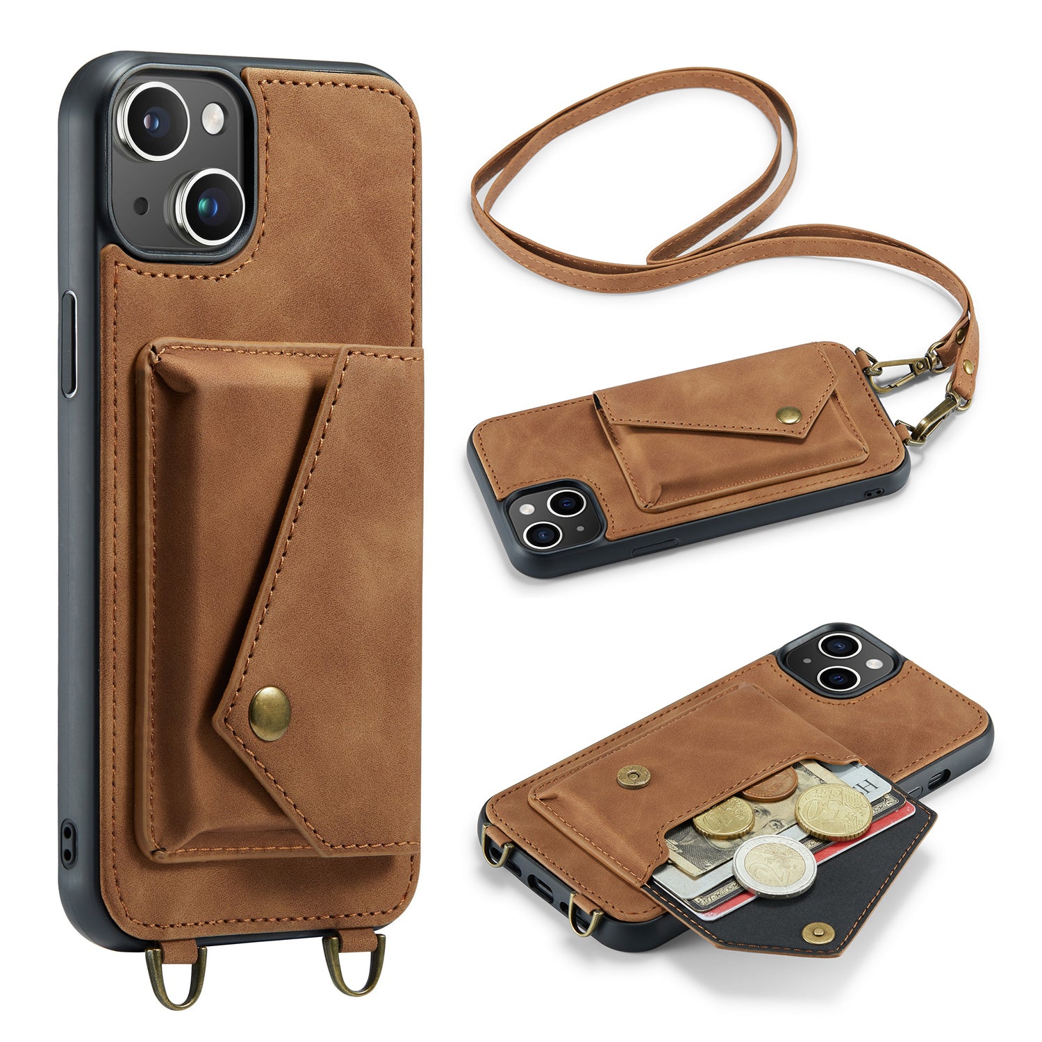 Vesta | Crossbody Wallet Case | Sienna Brown