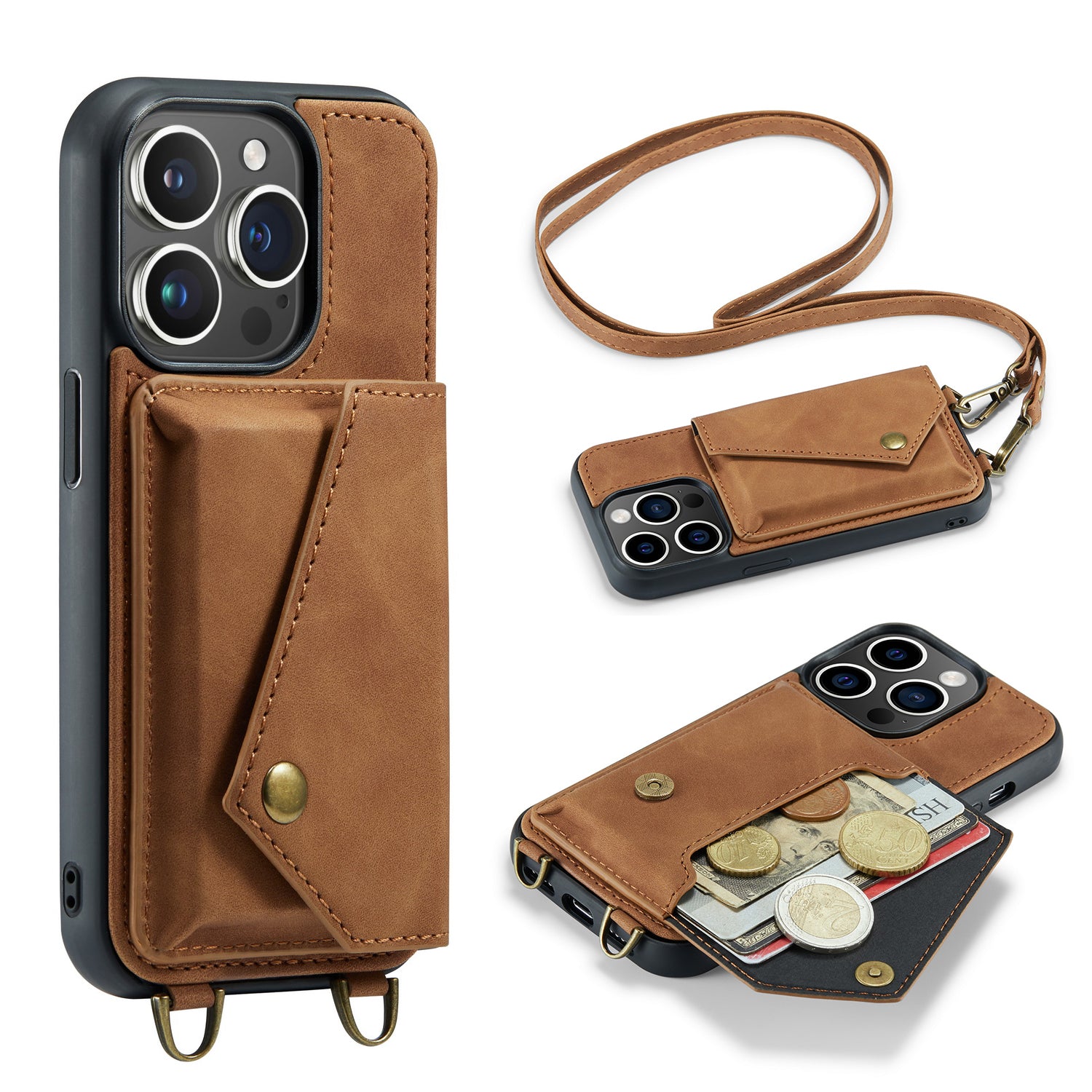 Vesta | Crossbody Wallet Case | Sienna Brown