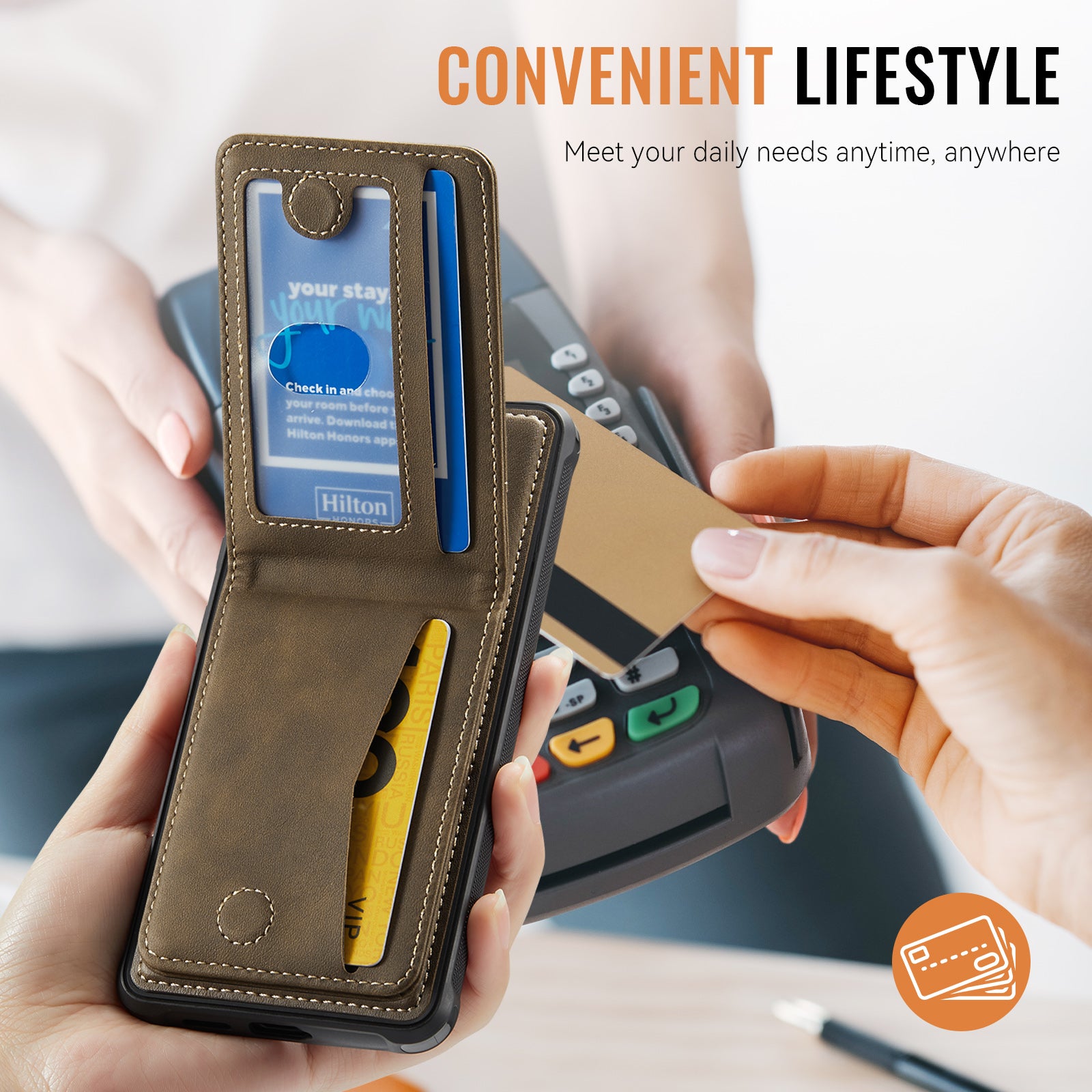 Premium 2-in-1 Back Cover | Afneembare Wallet Kickstand | Galaxy S25 Edge