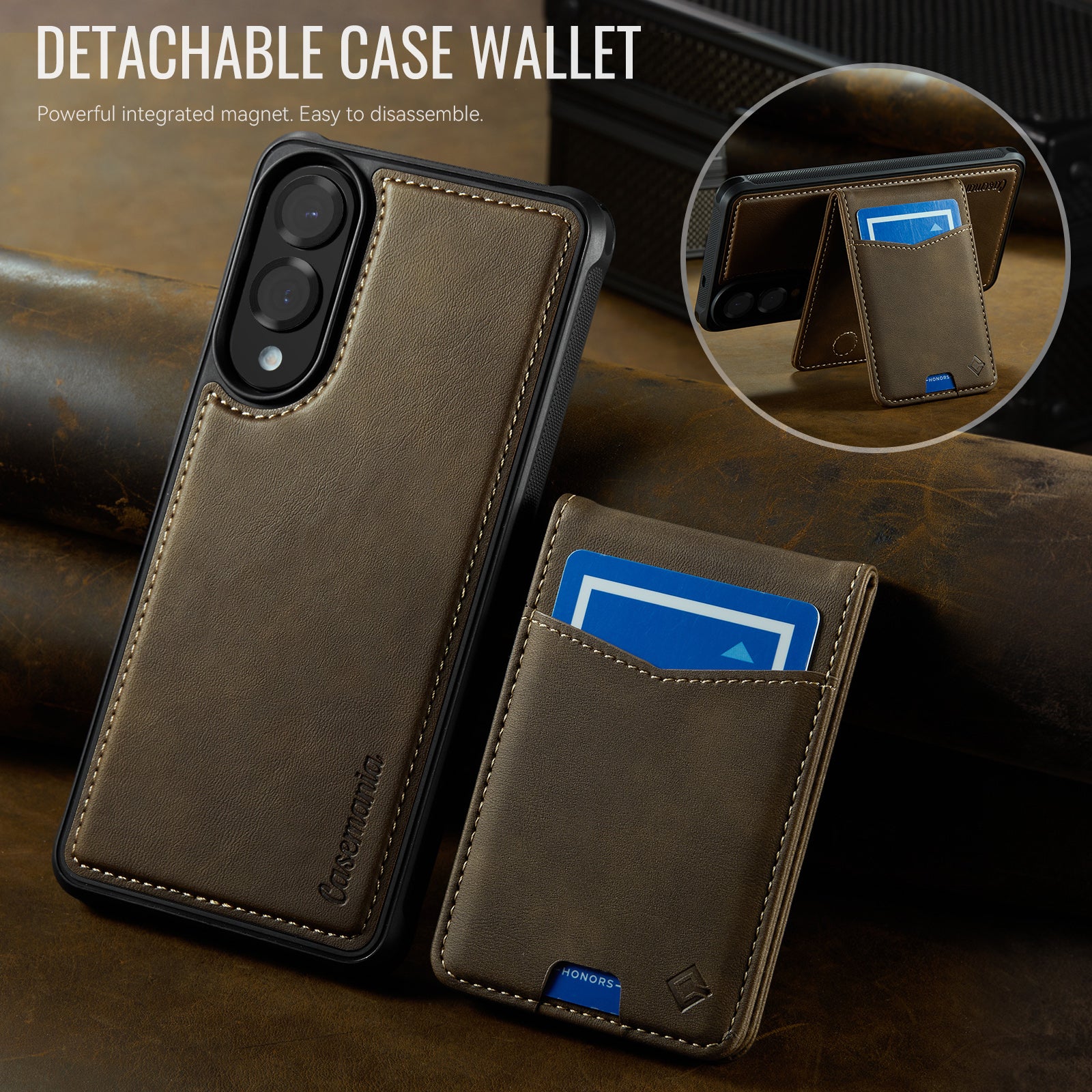 Premium 2-in-1 Back Cover | Afneembare Wallet Kickstand | Galaxy S25 Edge