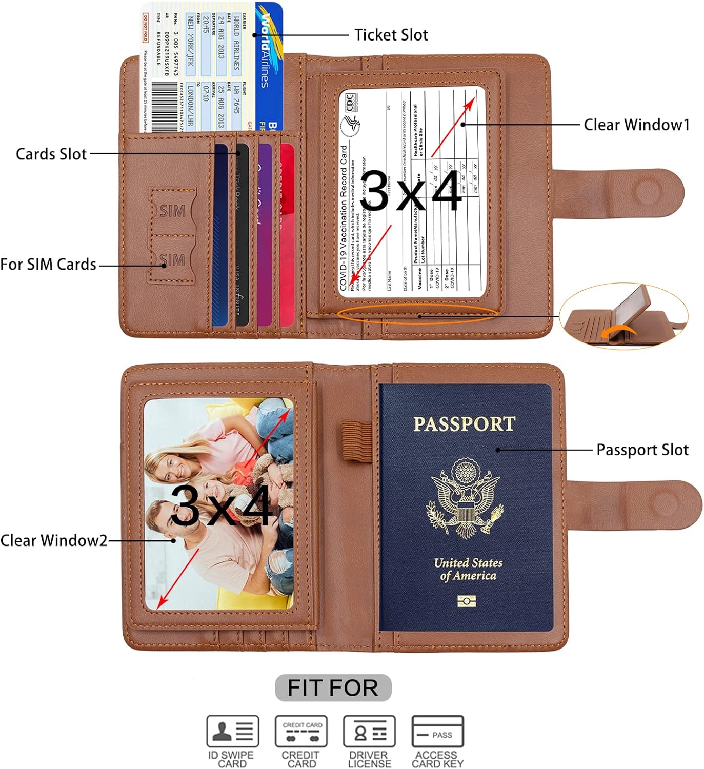 Paspoorthouder | Luxe Paspoort Hoesje en Kaarthouder