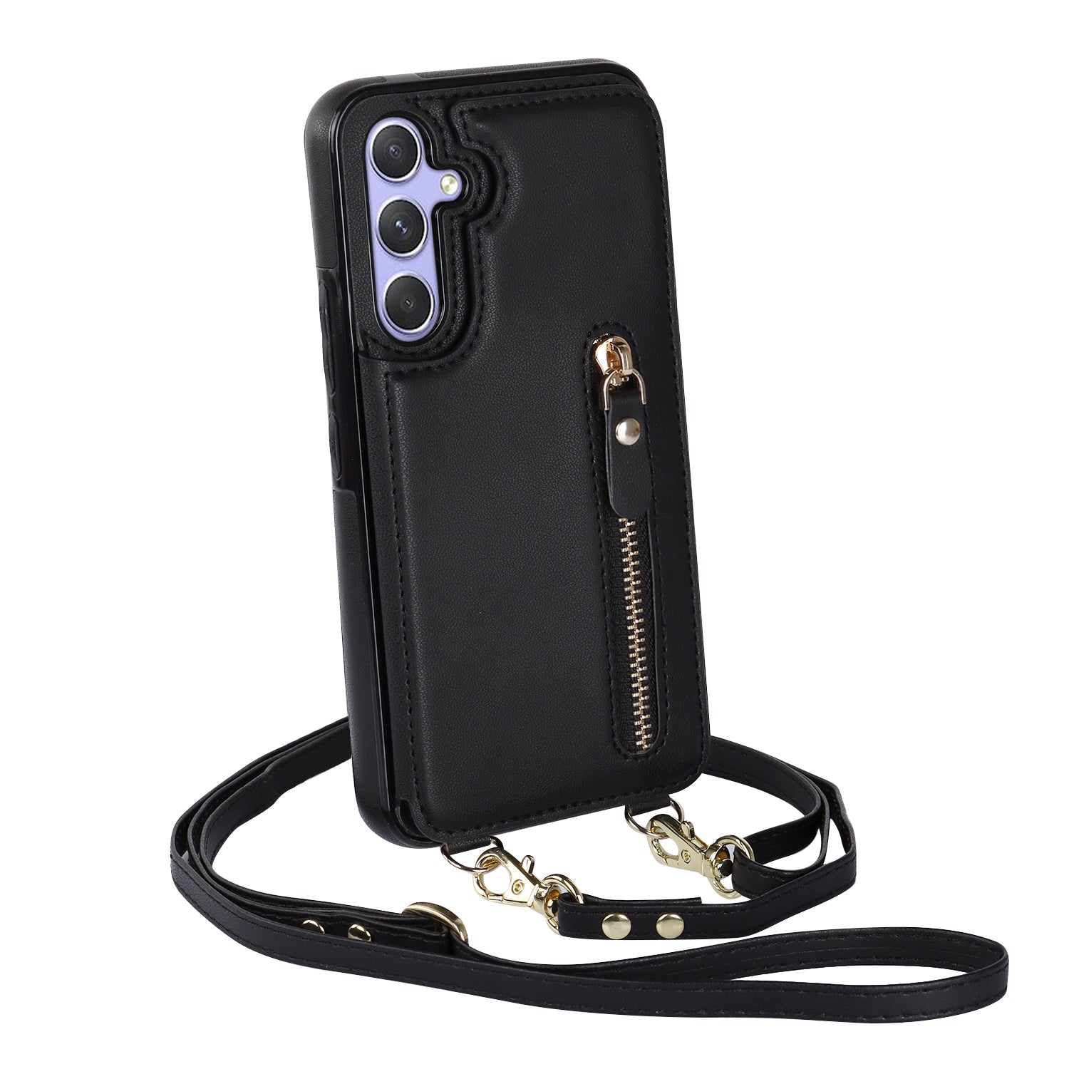 Luna | Crossbody-Rückentasche mit Reißverschluss | Onyxschwarz