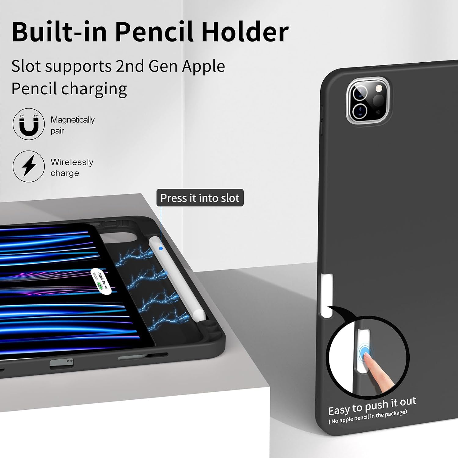 Smart Cover Hoes met Pencil Houder | iPad Pro 11 inch (2024)