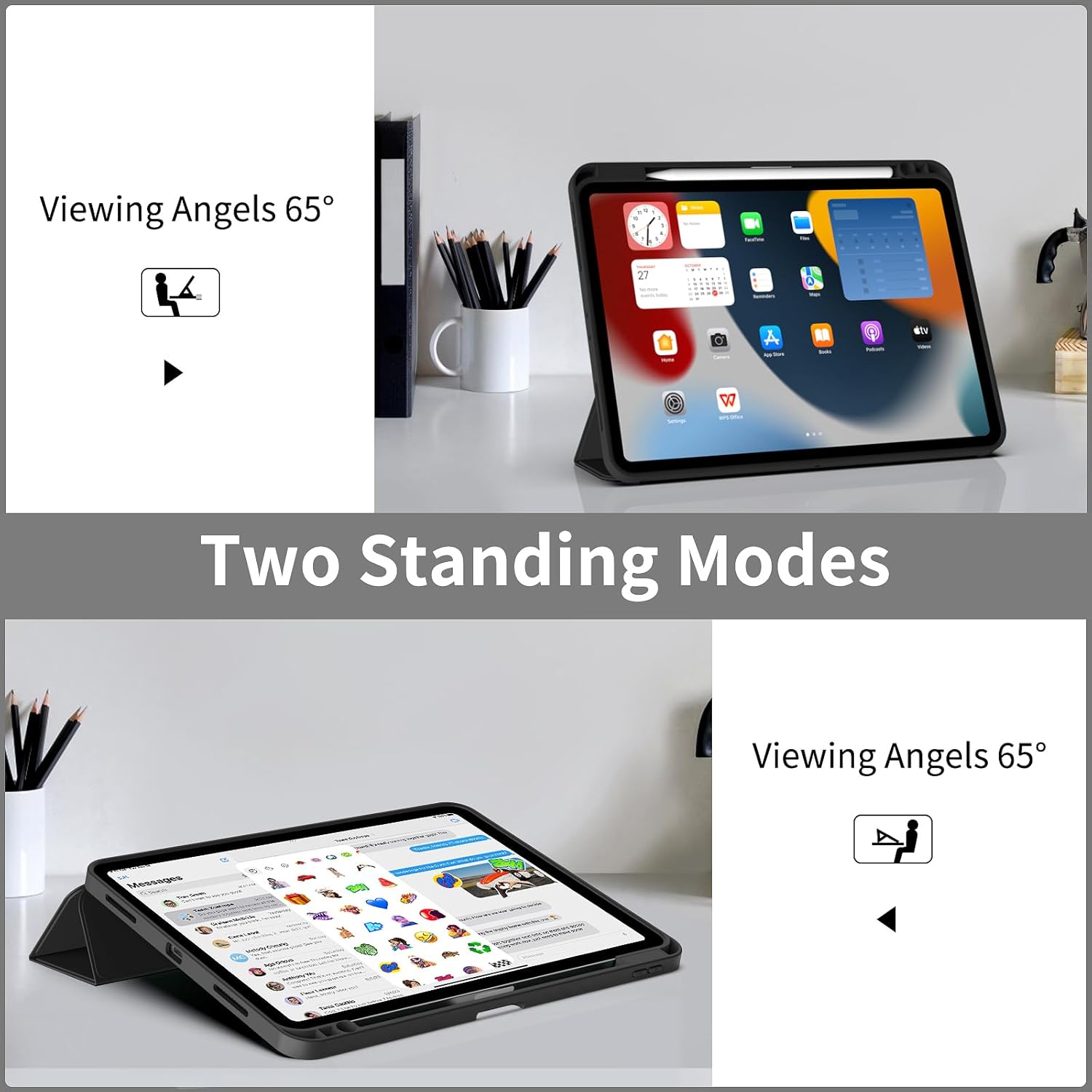 Smart Cover Hoes met Pencil Houder | iPad Pro 11 inch (2024)