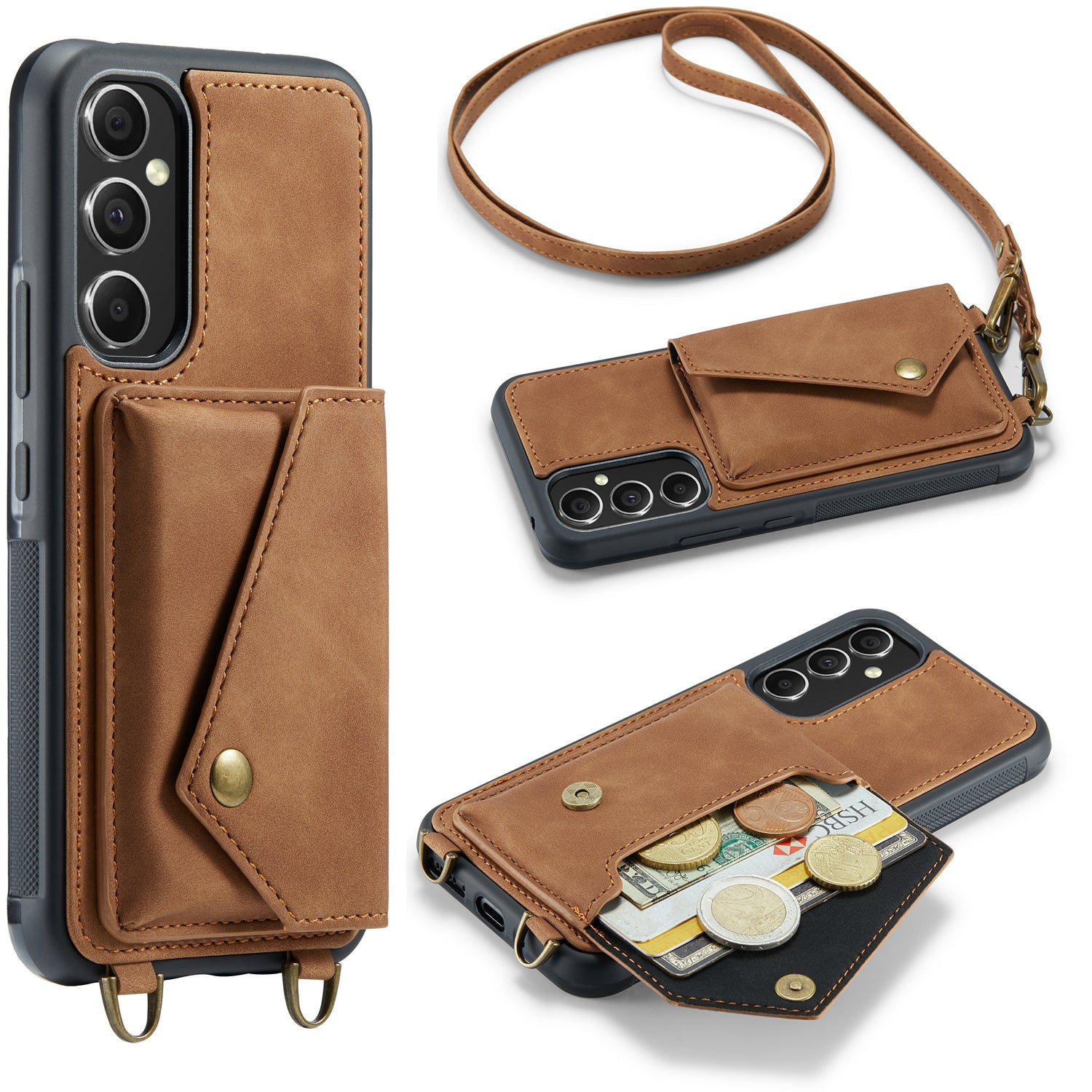 Vesta | Crossbody Wallet Case | Sienna Brown
