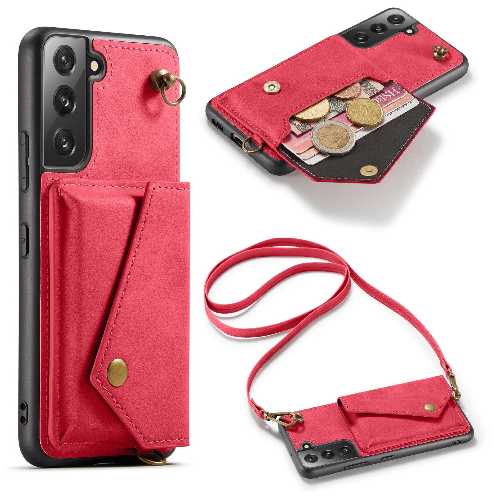 Vesta | Crossbody Wallet Case | Royal Fuchsia