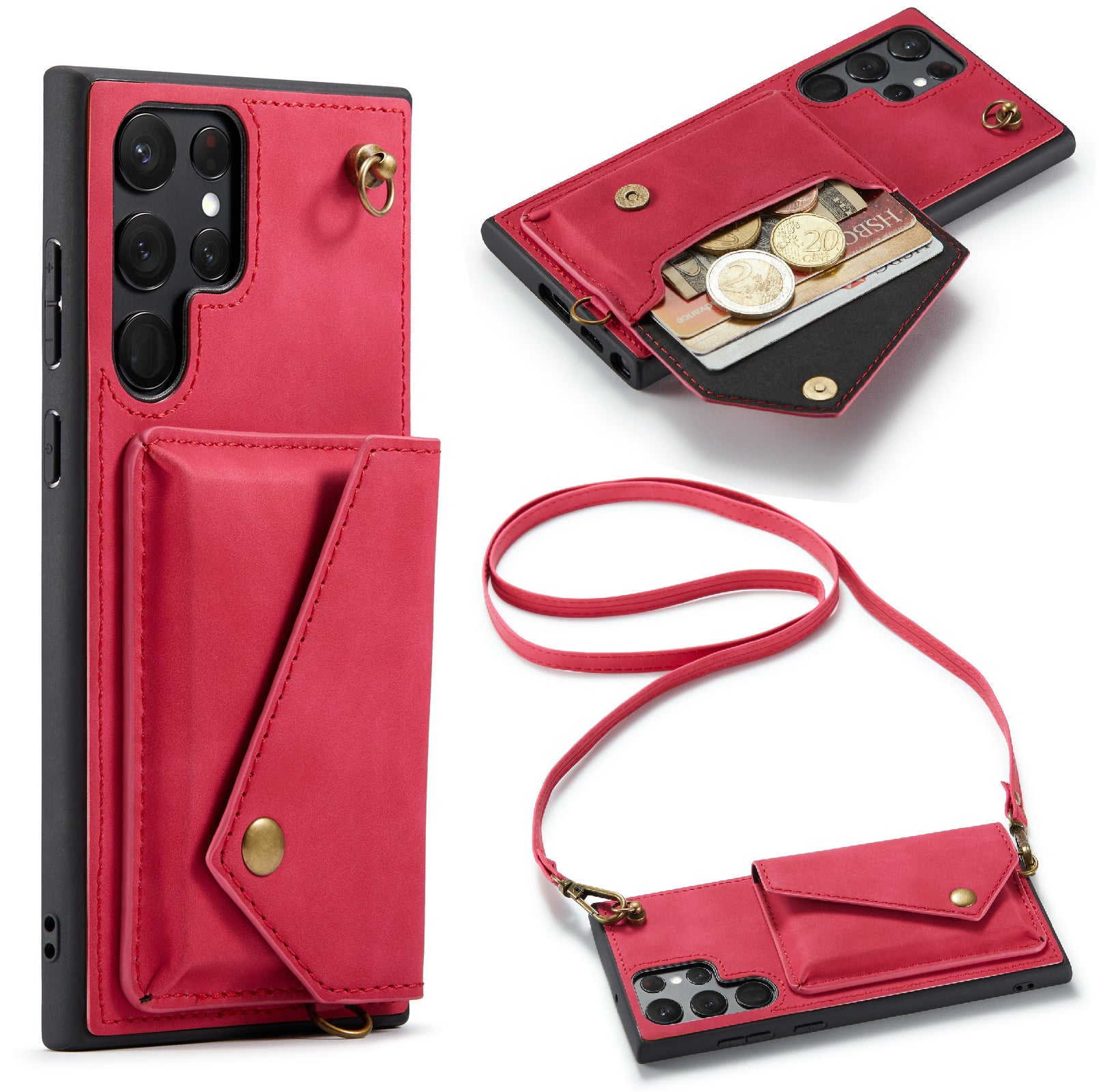 Vesta | Crossbody Wallet Case | Royal Fuchsia