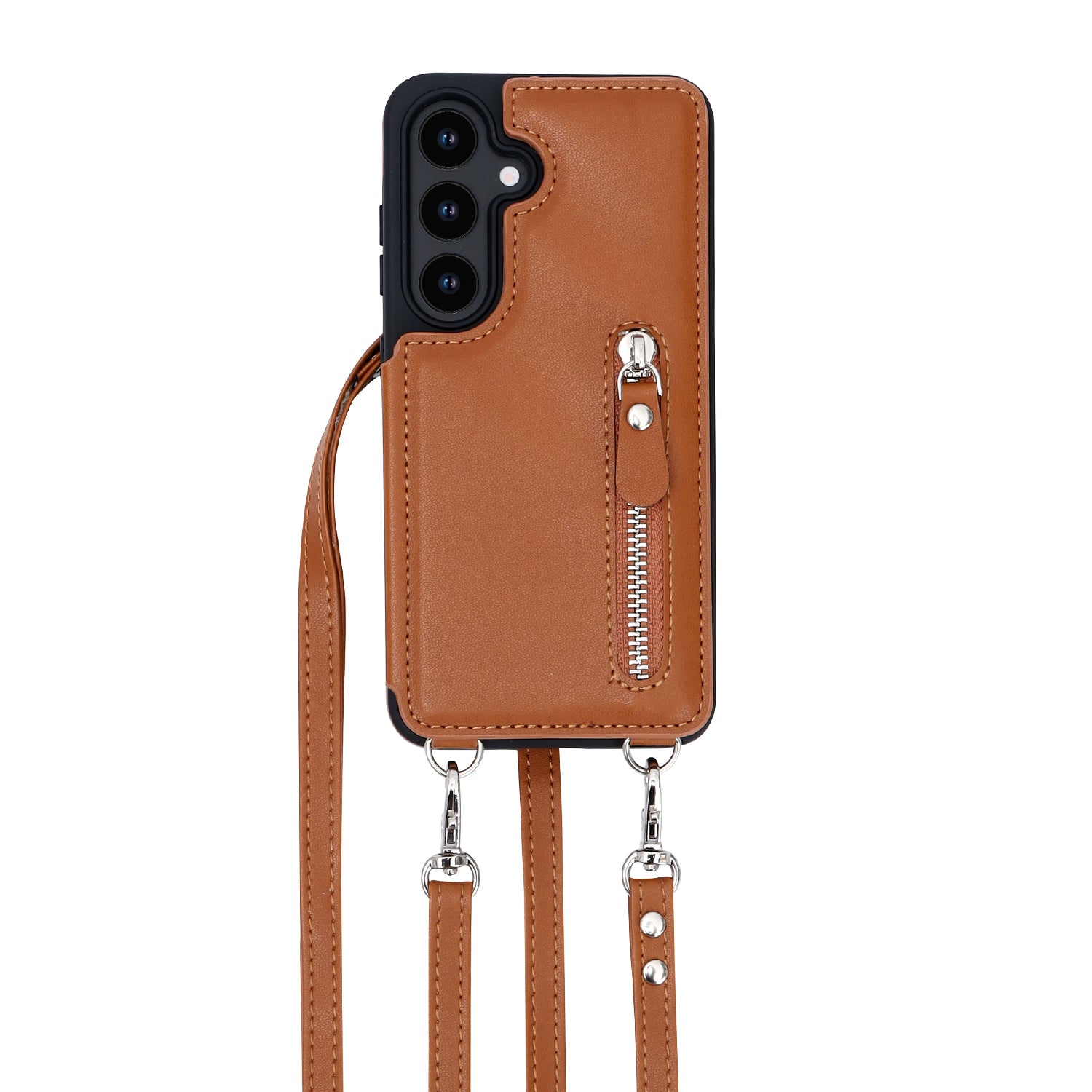 Luna | Crossbody Back Cover met Rits | Sienna Brown