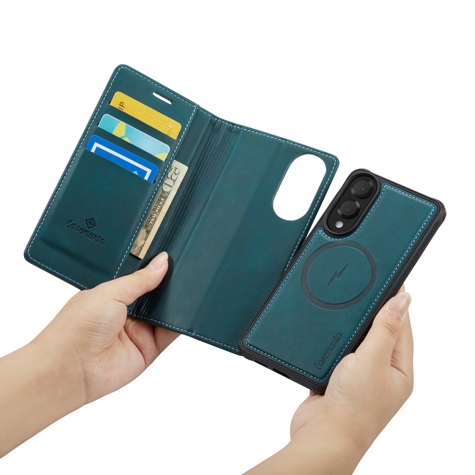 Snap Magnet+ | MagSafe‑Compatibel Luxe 2‑in‑1 Bookcase | Emerald Green