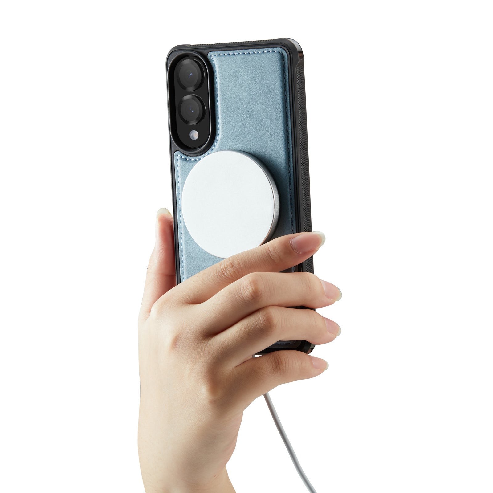 Snap Magnet+ | MagSafe-Compatibel Luxe 2-in-1 Bookcase | Aqua Blue