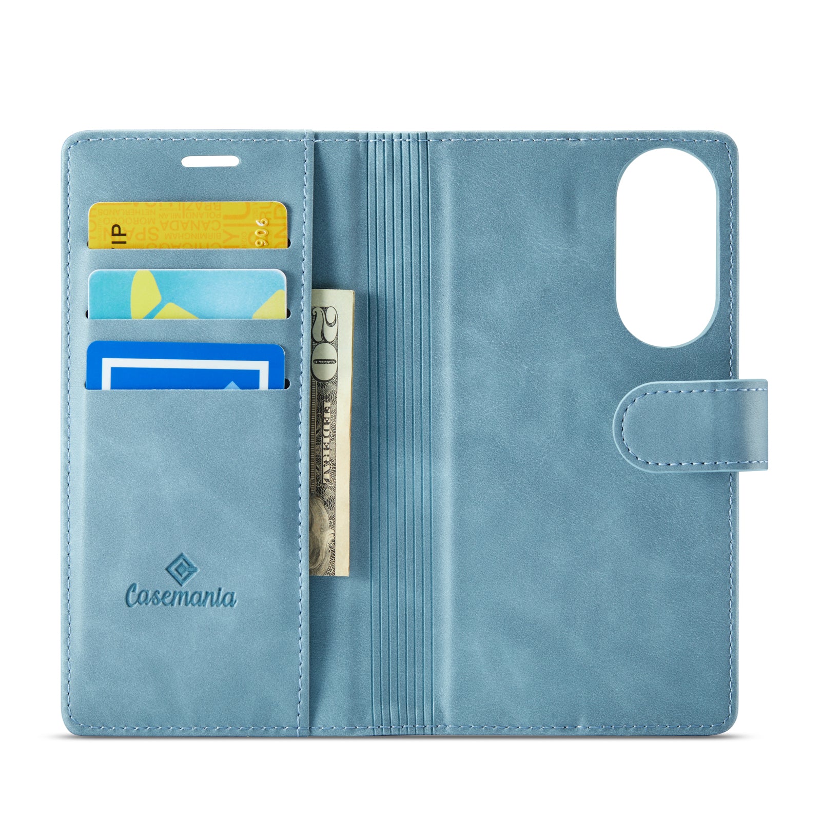 Snap Magnet+ | MagSafe-Compatibel Luxe 2-in-1 Bookcase | Aqua Blue