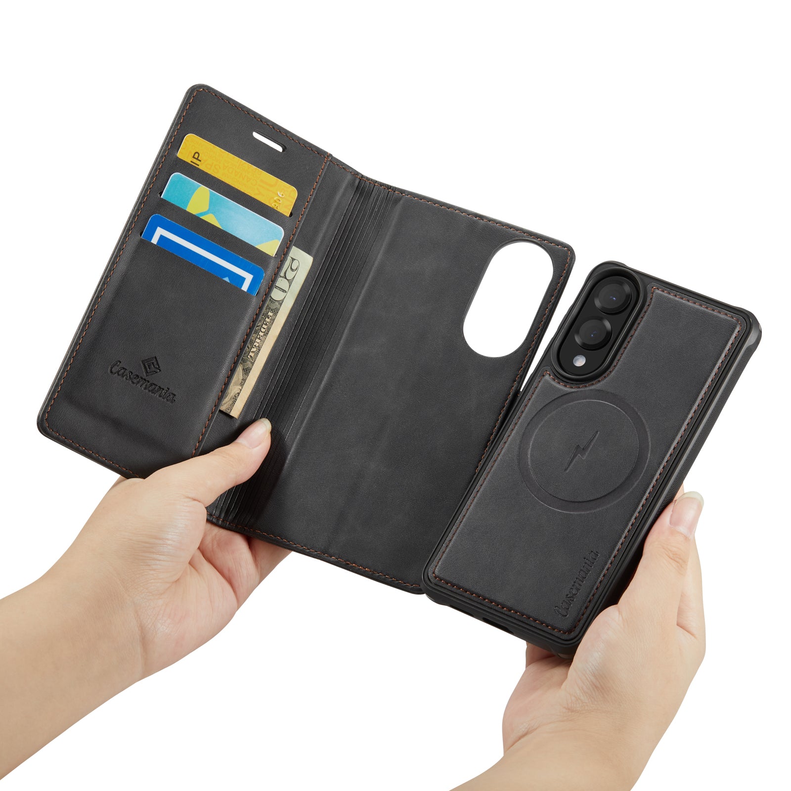 Snap Magnet+ | MagSafe-Compatibel Luxe 2-in-1 Bookcase | Charcoal Gray