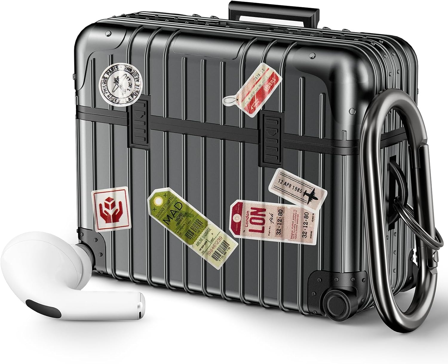 Koffer | Airpods Hoesje | Zwart