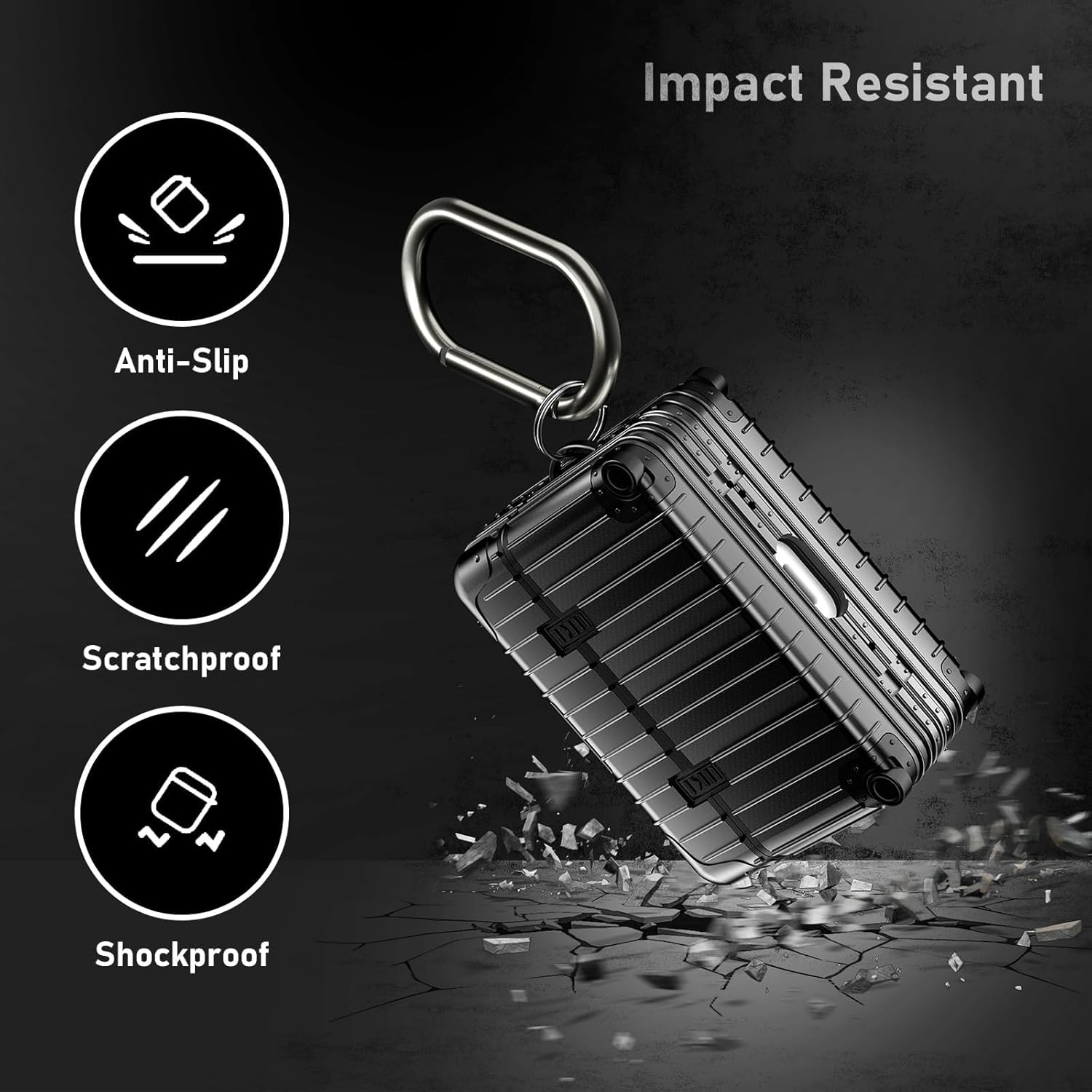 Koffer | Airpods Hoesje | Zwart