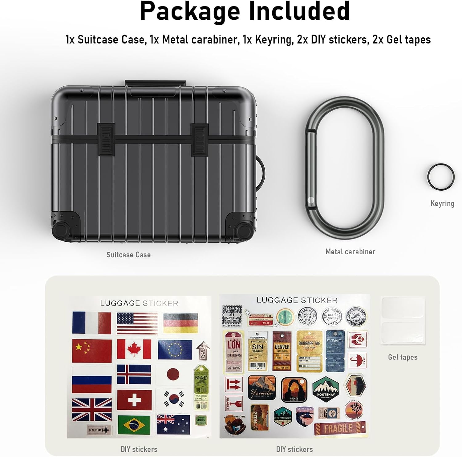 Koffer | Airpods Hoesje | Zwart