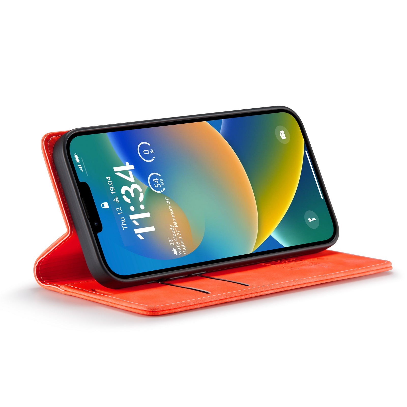 Slim | Portemonnee Book Case | Topaz Orange