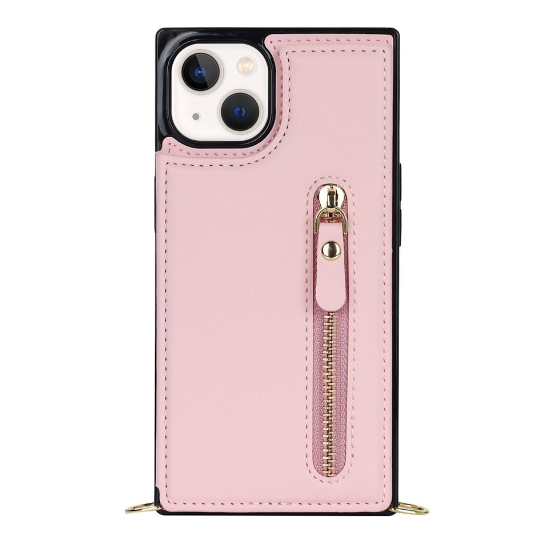 Luna | Crossbody-Rückenhülle mit Reißverschluss | Blassrosa