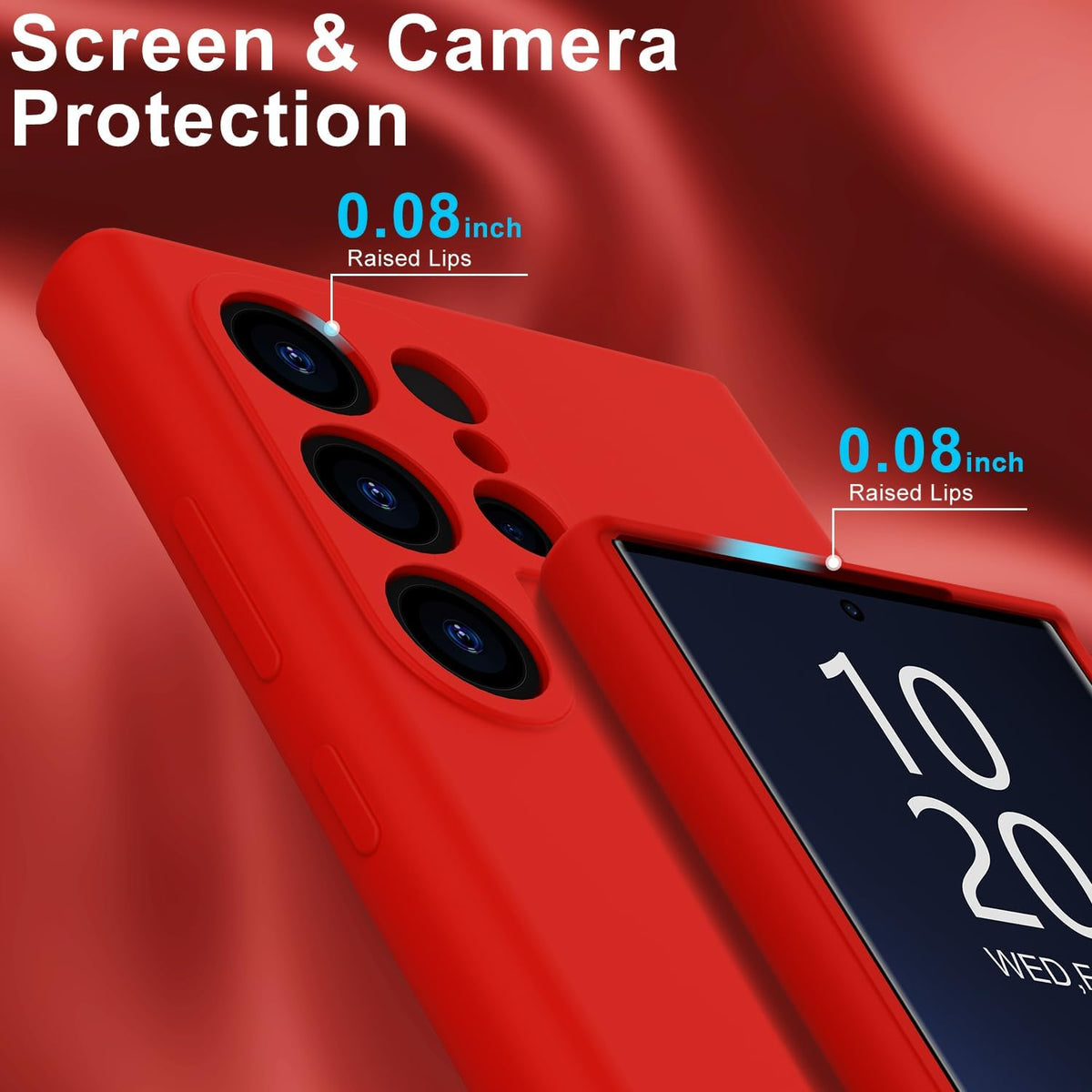 Samsung Galaxy S24 Ultra Hoesje - Rood - Liquid Siliconen Back Cover