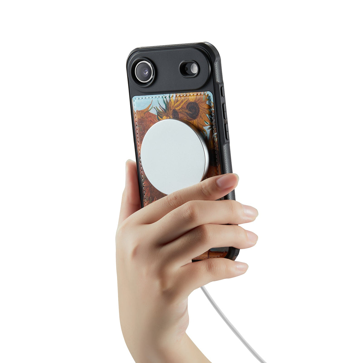 Apple iPhone Air Hoesje - Zonnebloemen - Kunstleer MagSafe Back Cover