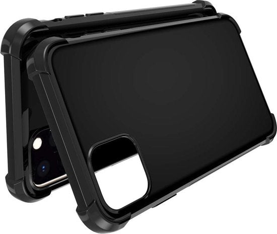 Apple iPhone 11 Pro Max Hoesje - Zwart - Hybride Anti-Shock Back Cover