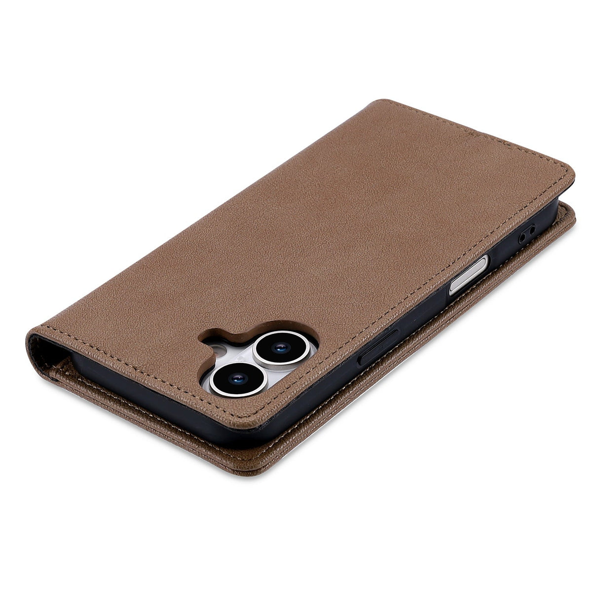 Apple iPhone 17 Case - Mocha Brown - Slim Leather-Look Back Cover