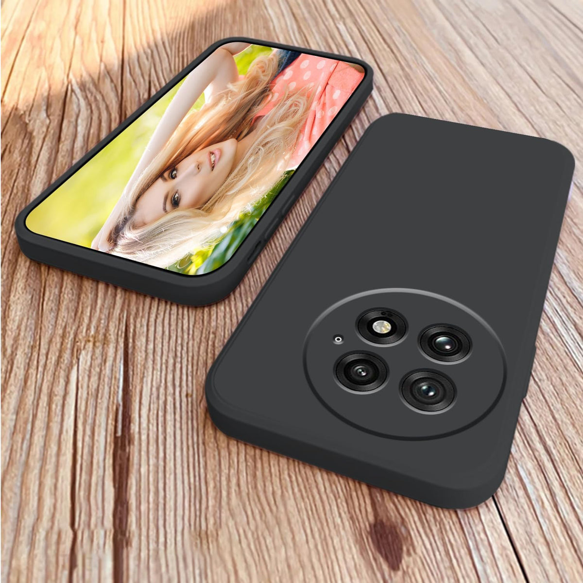 OnePlus 13 Hoesje - Zwart - Siliconen Camera Bescherming Back Cover