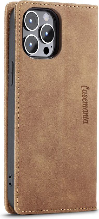 Apple iPhone 12 Pro Max Hülle - Sienna Brown - Schlanke Klapphülle mit Kartenfach