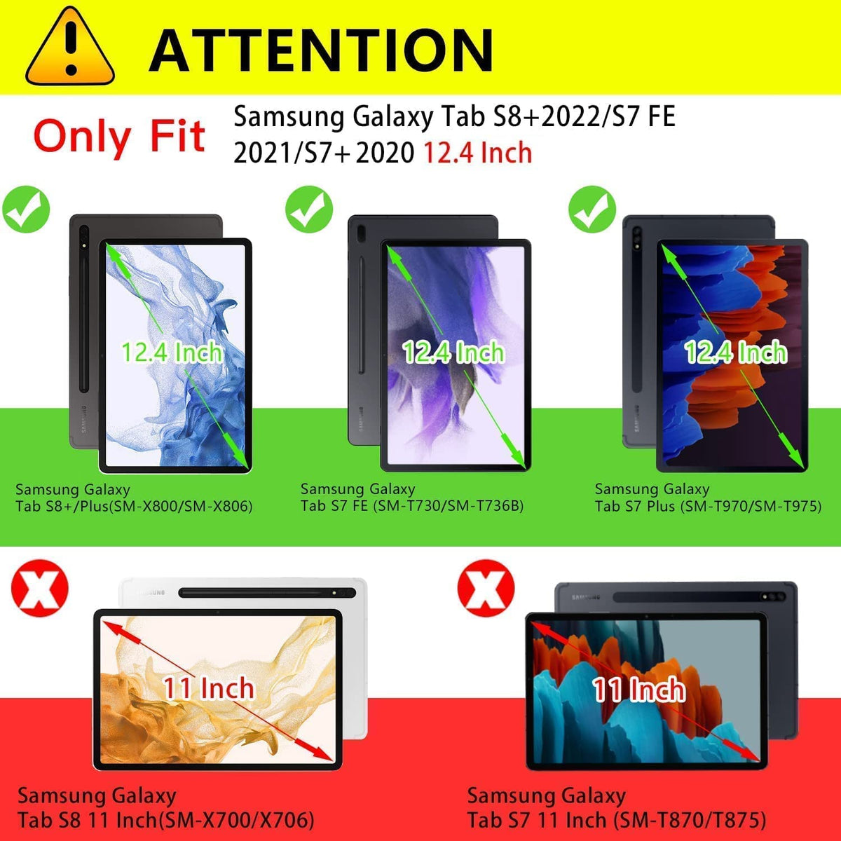Samsung Galaxy Tab S8+ Tablethoes - Licht Groen - Smart Cover