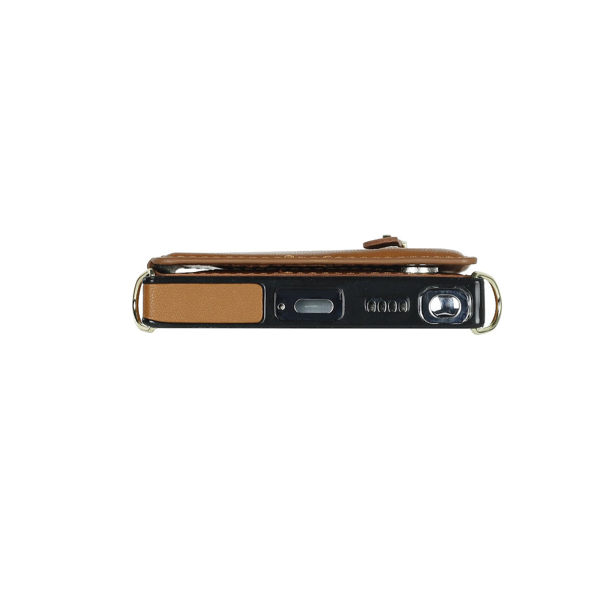 Samsung Galaxy S24 Ultra Case - Brown - Luxury Back Cover with Phone Strap and Zipper