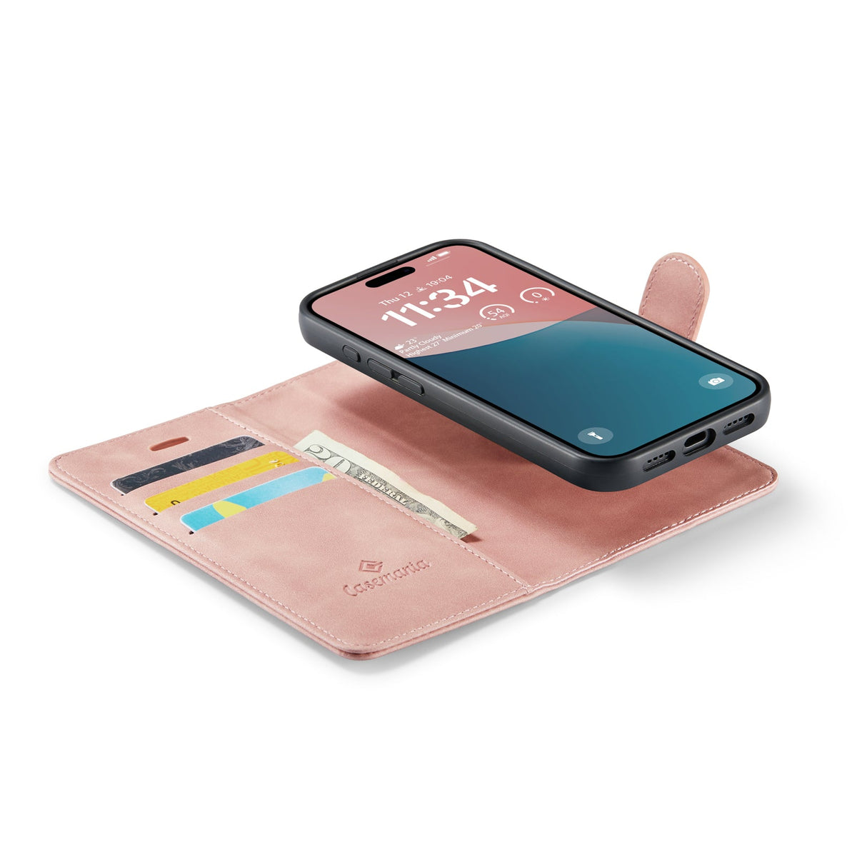 Apple iPhone 16 Case - Pale Pink - 2-in-1 Wallet Case