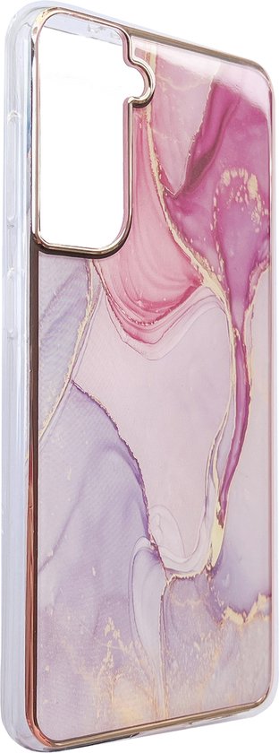 Coque Samsung Galaxy S21 FE - Nova - Étui arrière en silicone motif marbre
