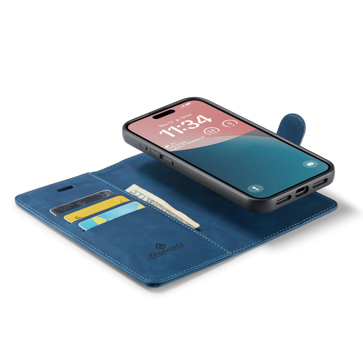 Apple iPhone 16 Plus Case - Navy Blue - 2-in-1 Wallet Case