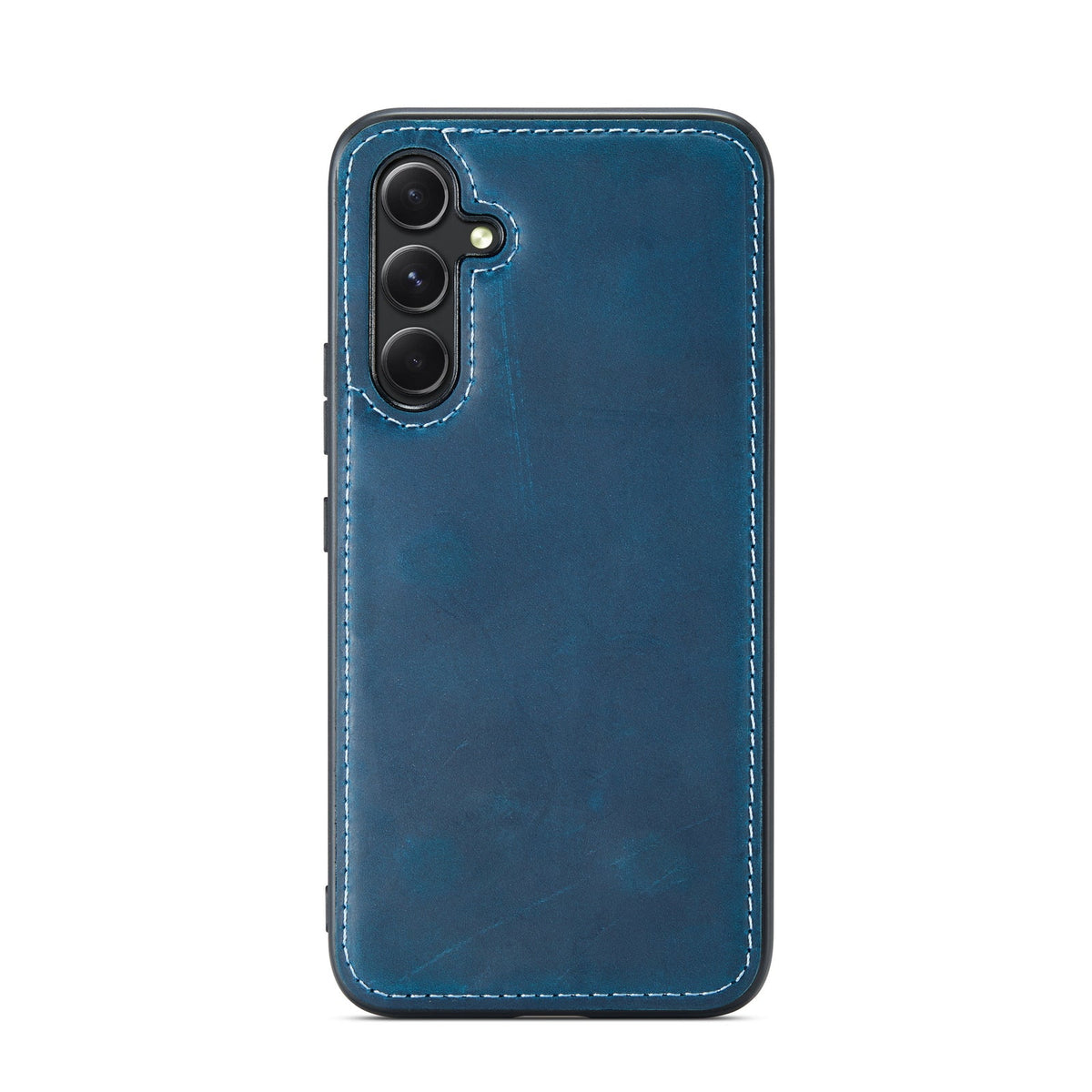 Samsung Galaxy A54 Hoesje - Navy Blue - Echt Leren Back Cover