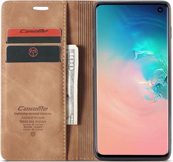 Samsung Galaxy S10 Plus Case - Sienna Brown - Slim Wallet Case