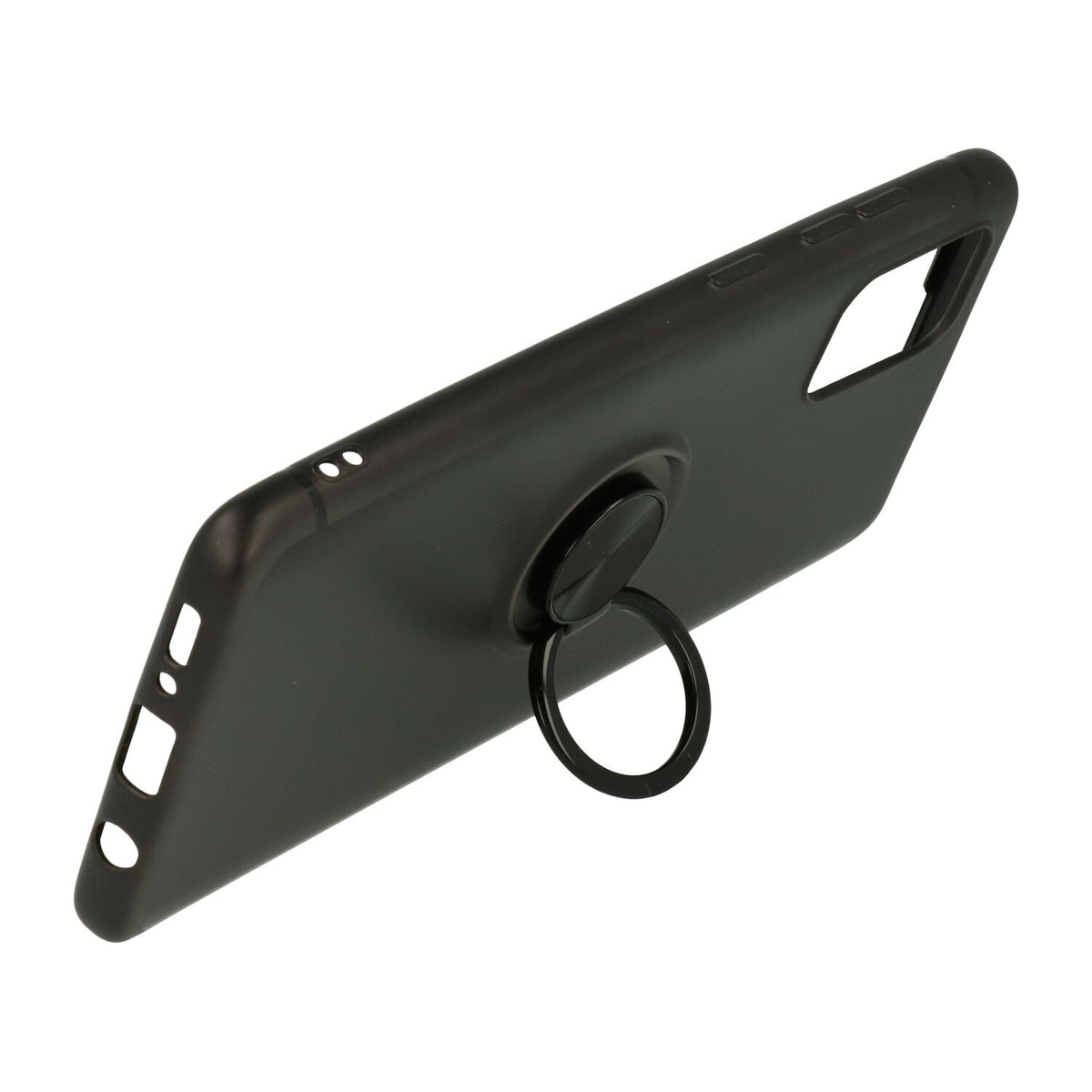 Samsung Galaxy S20 Ultra Hoesje - Zwart - Siliconen Ring Kickstand Back Cover