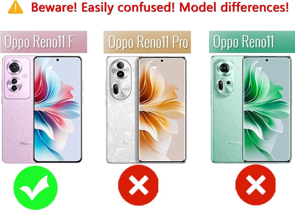 Oppo Reno 11F Case - Black - Armor Kickstand Back Cover