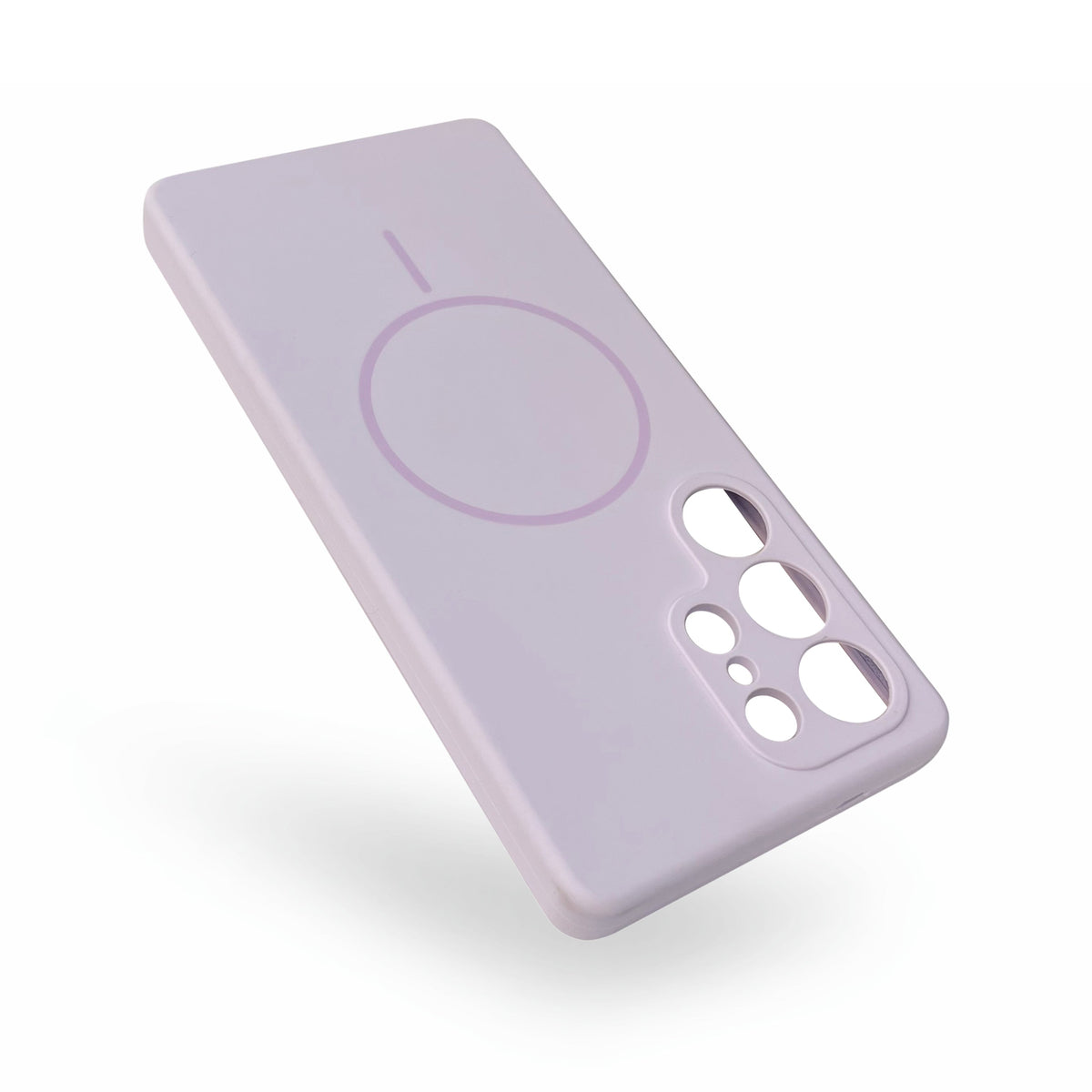 Samsung Galaxy S25 Ultra Hülle - Lila - Extra Starke Liquid Silikon MagSafe Backcover mit Magnetring