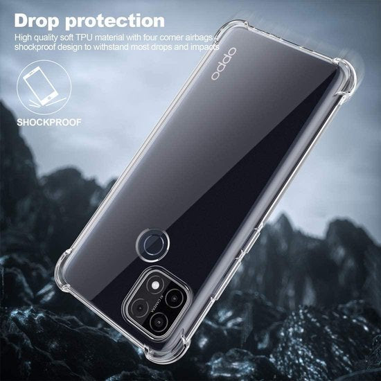 OPPO A15 Hoesje - Transparant - Anti-Shock Hybrid Back Cover
